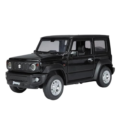YCNXEB Miniatur Modelle 1 24 Für Suzuki Jimny Legierung Auto Geländewagen Automodell Sound Und Licht Spielzeug Sammlung Dekoration Originalgetreue Nachbildung(Schwarz) von YCNXEB