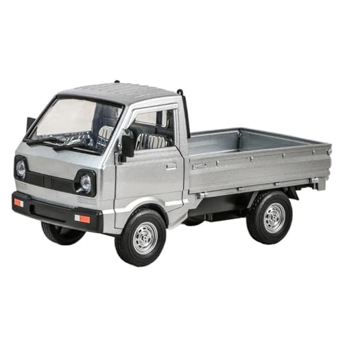 YCNXEB Miniatur Modelle 1 24 Für Suzuki Transport Truck Geländewagen Legierung Metall Druckguss Modell Auto Sound Licht Trendy Ornamente Dekoration Originalgetreue Nachbildung(Silber) von YCNXEB