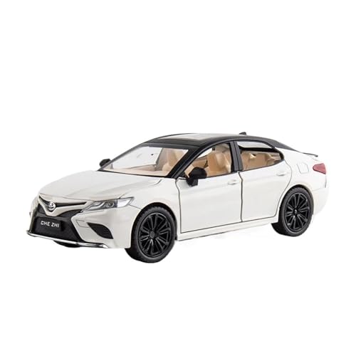 YCNXEB Miniatur Modelle 1 24 Für Toyota Camry Legierung Auto Modell Diecast Spielzeug Fahrzeuge Metall Spielzeug Auto Modell Sound Und Licht Sammlungen Originalgetreue Nachbildung(White) von YCNXEB