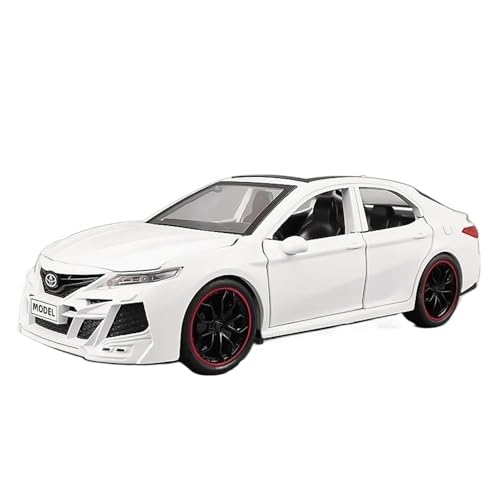 YCNXEB Miniatur Modelle 1 24 Für Toyota Camry Legierung Auto Modell Diecast Spielzeug Fahrzeuge Metall Spielzeug Auto Modell Sound Und Licht Sammlungen Originalgetreue Nachbildung(White 2) von YCNXEB