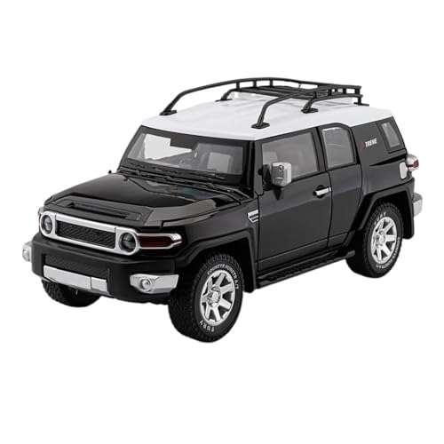 YCNXEB Miniatur Modelle 1 24 Für Toyota FJ Cruiser Off Road SUV Sound & Light Modellauto Legierung Druckgussmodell Sammlung Hobby Originalgetreue Nachbildung(Schwarz) von YCNXEB