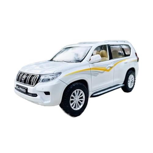 YCNXEB Miniatur Modelle 1 24 Für Toyota Land Cruiser Emulieren Prado-Legierung Automodell Dekoration Sammlung Spielzeug Originalgetreue Nachbildung(White) von YCNXEB
