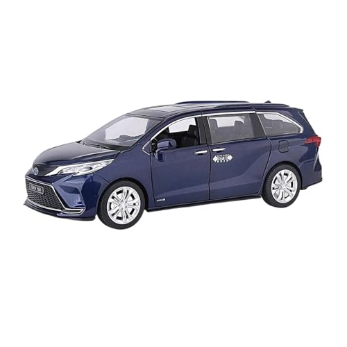 YCNXEB Miniatur Modelle 1 24 Für Toyota Sienna MPV NUTZFAHRZEUG Simulation Diecast Auto Metall Legierung Modell Auto Spielzeug Sammlung Originalgetreue Nachbildung(Blau) von YCNXEB