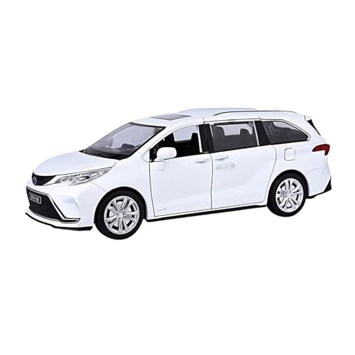YCNXEB Miniatur Modelle 1 24 Für Toyota Sienna MPV NUTZFAHRZEUG Simulation Diecast Auto Metall Legierung Modell Auto Spielzeug Sammlung Originalgetreue Nachbildung(White) von YCNXEB