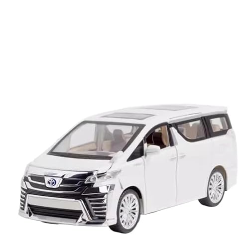 YCNXEB Miniatur Modelle 1 24 Für Vellfire-Nutzfahrzeug-Legierungssimulationsautomodell Mit Zurückziehbarer Statischer Anzeige Für Die Erwachsenensammlung Originalgetreue Nachbildung(White) von YCNXEB