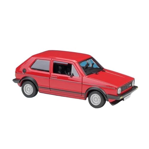 YCNXEB Miniatur Modelle 1 24 Für Vw Golf Mk1 GTI 1979 Legierung Sportwagen Modell Druckguss Metall Oldtimer Fahrzeuge Modell Jungen Sammlerstücke Originalgetreue Nachbildung(Rot) von YCNXEB