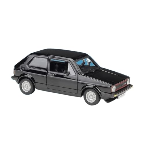 YCNXEB Miniatur Modelle 1 24 Für Vw Golf Mk1 GTI 1979 Legierung Sportwagen Modell Druckguss Metall Oldtimer Fahrzeuge Modell Jungen Sammlerstücke Originalgetreue Nachbildung(Schwarz) von YCNXEB