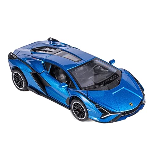 YCNXEB Miniatur Modelle 1 24 Legierung Automodell Für Lamborghini Sian FKP37 Supercar Diecast Vehicle Toy Collection Originalgetreue Nachbildung(1 32 SIAN Blue) von YCNXEB
