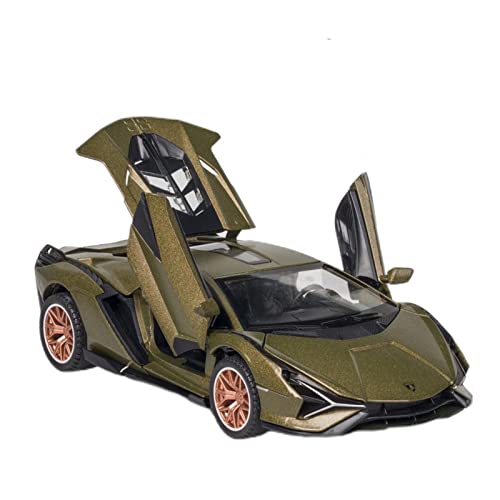 YCNXEB Miniatur Modelle 1 24 Legierung Automodell Für Lamborghini Sian FKP37 Supercar Diecast Vehicle Toy Collection Originalgetreue Nachbildung(1 32 SIAN Dark Green) von YCNXEB