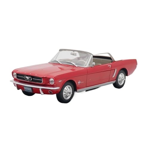 YCNXEB Miniatur Modelle 1 24 Legierungsauto-Modellsammlung Für Mustang 1965 Rotes Softtop-Cabrio-Auto-Spielzeuggeschenk Originalgetreue Nachbildung von YCNXEB
