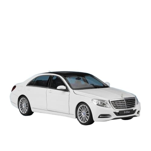 YCNXEB Miniatur Modelle 1 24 Mercedes Benz S-Klasse S500 Legierung Druckguss Metall Spielzeugauto Serie Auto Modell Spielzeug Sammlung Vitrine Originalgetreue Nachbildung(White) von YCNXEB