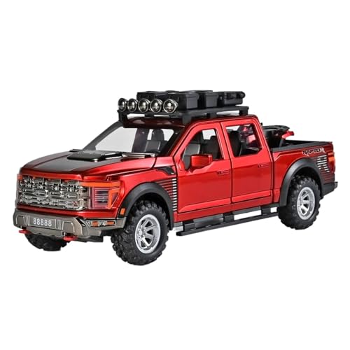 YCNXEB Miniatur Modelle 1 24 Off Road SUV Legierung Druckguss Modell Auto Sound & Licht Simulation Sammlerstücke Hobby Geburtstag Geschenke Für Freund Originalgetreue Nachbildung(Rot) von YCNXEB