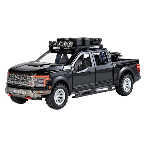 YCNXEB Miniatur Modelle 1 24 Off Road SUV Legierung Druckguss Modell Auto Sound & Licht Simulation Sammlerstücke Hobby Geburtstag Geschenke Für Freund Originalgetreue Nachbildung(Schwarz) von YCNXEB