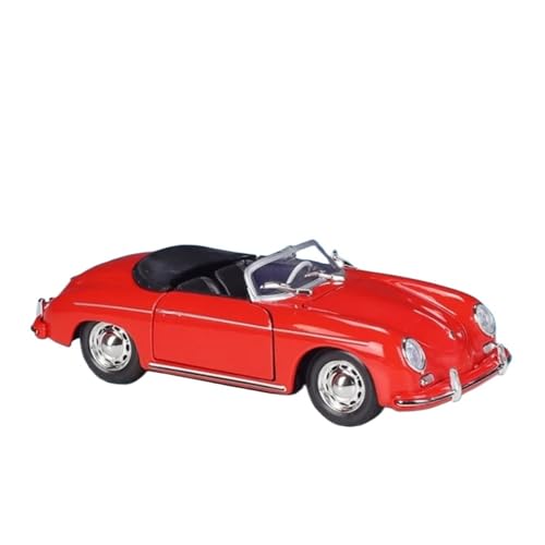 YCNXEB Miniatur Modelle 1 24 Porsche 356A Speedster Legierung Sportwagen Modell Druckguss Metall Oldtimer Fahrzeuge Modell Hohe SimulationSpielzeug Originalgetreue Nachbildung(Rot) von YCNXEB