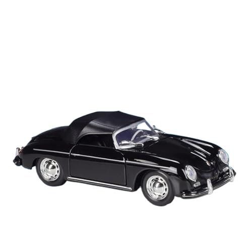 YCNXEB Miniatur Modelle 1 24 Porsche 356A Speedster Legierung Sportwagen Modell Druckguss Metall Oldtimer Fahrzeuge Modell Hohe SimulationSpielzeug Originalgetreue Nachbildung(Schwarz) von YCNXEB