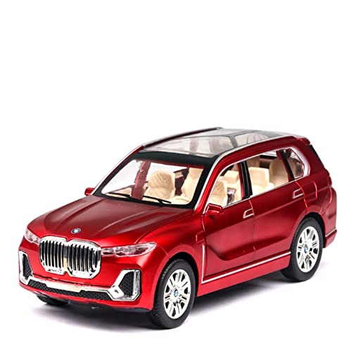 YCNXEB Miniatur Modelle 1 24 for BMW X7 SUV Legierung Automodell Simulation Druckguss Auto Dekoration Sammlung Nachbildung(Rot) von YCNXEB
