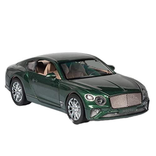 YCNXEB Miniatur Modelle 1 24 for Continental GT Diecast Alloy Automodell Sound Light Boy Kid Geschenk Spielzeugsammlung Dekoration Ornamente Nachbildung(Grün) von YCNXEB