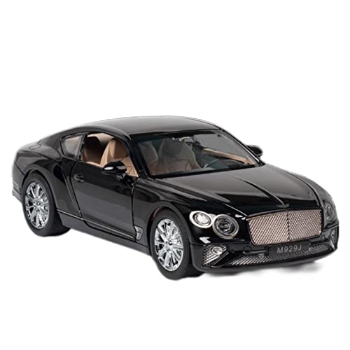 YCNXEB Miniatur Modelle 1 24 for Continental GT Diecast Alloy Automodell Sound Light Boy Kid Geschenk Spielzeugsammlung Dekoration Ornamente Nachbildung(Schwarz) von YCNXEB
