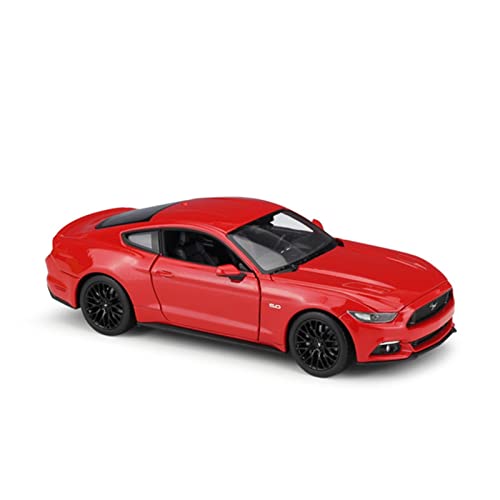 YCNXEB Miniatur Modelle 1 24 for Ford Mustang 2015 Legierung Automodell Handwerk Dekoration Sammlung Ornamente Originalgetreue Nachbildung(Rot) von YCNXEB