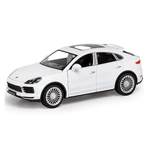 YCNXEB Miniatur Modelle 1 24 for Porsche Cayenne S Alloy Car Diecast Model Sound Light Collection Dekoration Ornamente Nachbildung(White) von YCNXEB