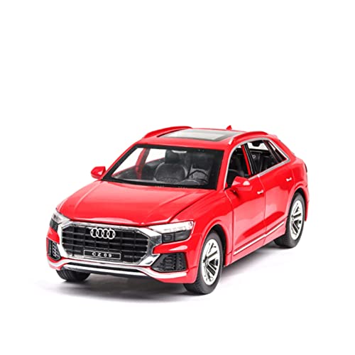 YCNXEB Miniatur Modelle 1 24 for Q8 SUV Sound Light Zurückziehen Legierung Spielzeugauto Modell for Kinder Auto Dekoration Ornamente Nachbildung(Rot) von YCNXEB