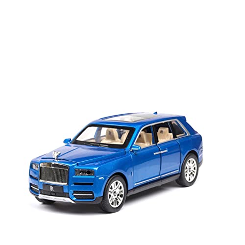 YCNXEB Miniatur Modelle 1 24 for Rolls Royce Cullinan SUV Metall Mit Light Sound Pull Back Car Collection Dekoration Ornamente Nachbildung(Blau) von YCNXEB