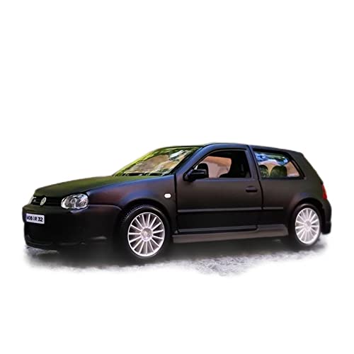 YCNXEB Miniatur Modelle 1 24 for VW Golf R32 Alloy Sportwagen Modell Diecast Metal Fahrzeuge Sammlung Auto Dekoration Ornamente Nachbildung(Schwarz) von YCNXEB
