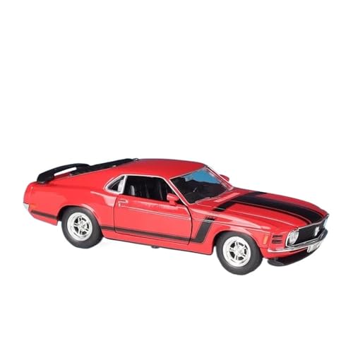 YCNXEB Miniatur Modelle 1 24 für Ford Mustang1970 BOSS 302 Legierung Rennwagen Diecast Metall Sportwagen Modell Sammlung Spielzeug Originalgetreue Nachbildung(Rot) von YCNXEB
