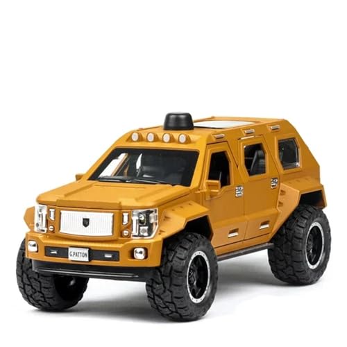 YCNXEB Miniatur Modelle 1 24 für G.Patton GX Panzerwagen Legierung Auto Druckguss Spielzeug Geländewagen Metall Explosion Auto Spielzeug Sammlerstücke Originalgetreue Nachbildung(Yellow) von YCNXEB