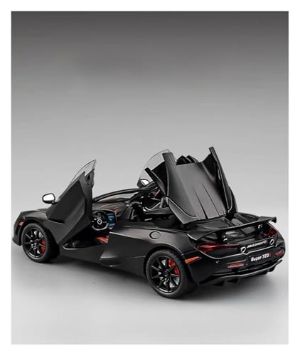 YCNXEB Miniatur Modelle 1 24 für Mclaren 720s Super Sportcar Zinklegierung Kinderspielzeugauto Rückziehfahrzeug Spielzeugauto Originalgetreue Nachbildung(Schwarz) von YCNXEB