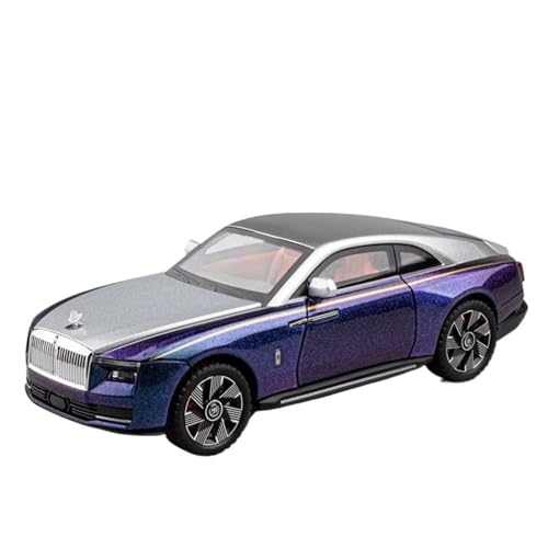 YCNXEB Miniatur Modelle 1 24 für Rolls Royce Spectre Alloy Luxy Car Diecast Metal New Energy Car Model Sound- und Lichtspielzeug Originalgetreue Nachbildung(Purple) von YCNXEB