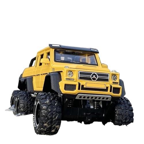 YCNXEB Miniatur Modelle 1 28 Für G63 G65 6 * 6 Legierung Pickup Geländewagen Automodell Spielzeug-Enthusiasten Sammeln Desktop-Dekorationen Originalgetreue Nachbildung(Yellow) von YCNXEB