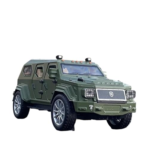 YCNXEB Miniatur Modelle 1 28 Für Knight XV Alloy Armored CarDiecasts Metallspielzeug Geländefahrzeuge Explosionsgeschütztes Auto Mit Sound Und Licht Originalgetreue Nachbildung(Grün) von YCNXEB