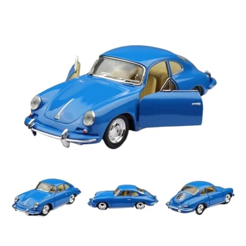 YCNXEB Miniatur Modelle 1 32 Für 356B CarreraCoupe LegierungsautoDiecast-Metall-Oldtimermodellsimulation Miniaturmaßstabssammlung Originalgetreue Nachbildung(Blau) von YCNXEB