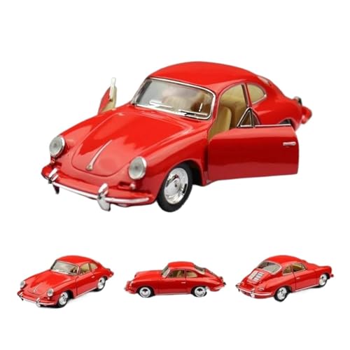 YCNXEB Miniatur Modelle 1 32 Für 356B CarreraCoupe LegierungsautoDiecast-Metall-Oldtimermodellsimulation Miniaturmaßstabssammlung Originalgetreue Nachbildung(Rot) von YCNXEB