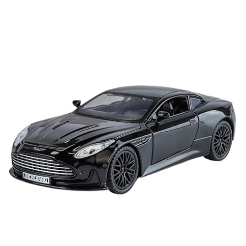 YCNXEB Miniatur Modelle 1 32 Für Aston Martin DB12 Supercar Legierung Diecast Metall Modell Auto Sound Und Licht Hobby Sammlerstücke Jungen Geschenk Originalgetreue Nachbildung(Schwarz) von YCNXEB