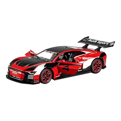 YCNXEB Miniatur Modelle 1 32 Für Audi GT Alloy Sports Racing Car Spielzeugfahrzeug Automodell Sound Und Licht Hobbyist Collection Dekoration Originalgetreue Nachbildung(Rot) von YCNXEB