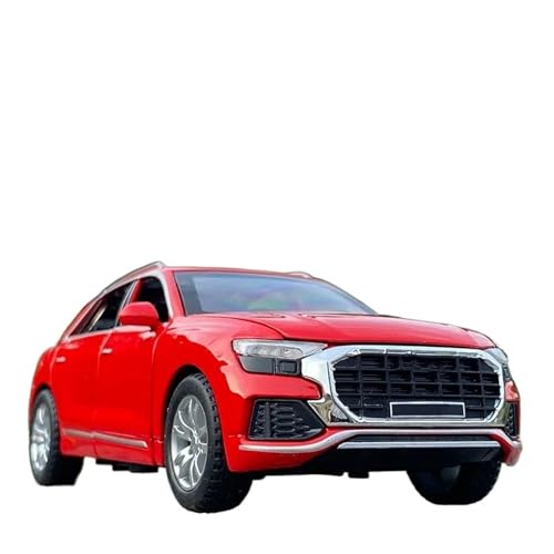 YCNXEB Miniatur Modelle 1 32 Für Audi Q8 SUV Legierung Automodell Druckguss Spielzeugfahrzeuge Metall Automodell Simulation Sound Light Collection Spielzeug Originalgetreue Nachbildung(Rot) von YCNXEB
