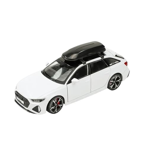 YCNXEB Miniatur Modelle 1 32 Für Audi RS6 Hochsimulation Druckguss-Metalllegierung Modellauto Sound Light Pull Back Spielzeug Originalgetreue Nachbildung(White) von YCNXEB