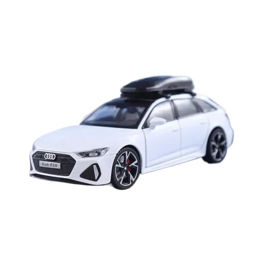 YCNXEB Miniatur Modelle 1 32 Für Audi RS6 Simulation Diecast Metalllegierung Modellauto Sound Light Pull Back Auto-Enthusiasten Sammlung Geschenke Originalgetreue Nachbildung(White) von YCNXEB