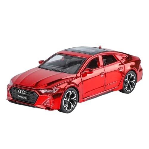 YCNXEB Miniatur Modelle 1 32 Für Audi RS7 Sportwagen Überzug Automodell Dekoration Druckguss Metalllegierung Auto Sound Licht Sammlungen Originalgetreue Nachbildung(Rot) von YCNXEB