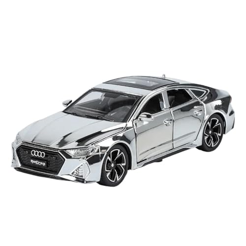 YCNXEB Miniatur Modelle 1 32 Für Audi RS7 Sportwagen Überzug Automodell Dekoration Druckguss Metalllegierung Auto Sound Licht Sammlungen Originalgetreue Nachbildung(White) von YCNXEB