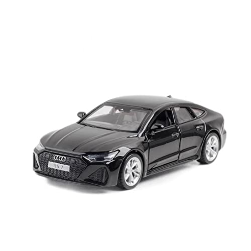 YCNXEB Miniatur Modelle 1 32 Für Audi RS7 Static Car Model Fahrzeuge Mit Sound Light Simulation Metal Sport Car Originalgetreue Nachbildung(Schwarz) von YCNXEB
