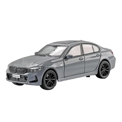 YCNXEB Miniatur Modelle 1 32 Für BMW 320i DIE 3 2023 Legierung Modell Auto Spielzeug Druck Druckguss Sound Und Licht Auto Spielzeug Sammlerstücke Originalgetreue Nachbildung(Gray) von YCNXEB