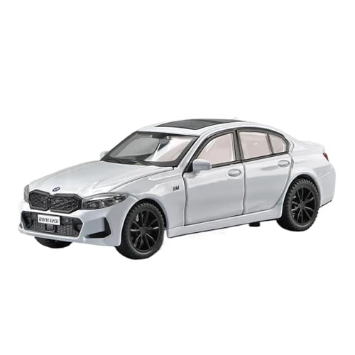 YCNXEB Miniatur Modelle 1 32 Für BMW 320i DIE 3 2023 Legierung Modell Auto Spielzeug Druck Druckguss Sound Und Licht Auto Spielzeug Sammlerstücke Originalgetreue Nachbildung(White) von YCNXEB