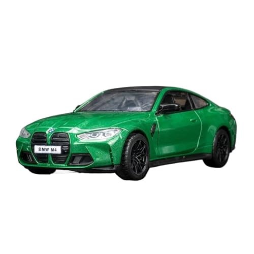 YCNXEB Miniatur Modelle 1 32 Für BMW M4 G82 Legierung Automodell Mit Pull Back Sound Light Geschenksammlung Druckguss Spielzeugmodell Originalgetreue Nachbildung(Grün) von YCNXEB