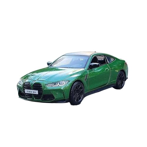 YCNXEB Miniatur Modelle 1 32 Für BMW M4 Legierung Sportwagen Modell Druckguss Spielzeug Fahrzeuge Metall Modell Sound Und Licht Auto Sammlerstücke Originalgetreue Nachbildung(Grün) von YCNXEB
