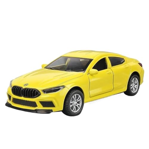 YCNXEB Miniatur Modelle 1 32 Für BMW M8 MH8 Coupe Legierung Automodell Druckguss Metall Spielzeug Fahrzeuge Automodell Enthusiasten Spielzeug Originalgetreue Nachbildung(Yellow) von YCNXEB