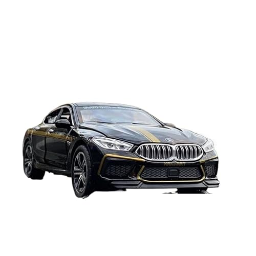 YCNXEB Miniatur Modelle 1 32 Für BMW M8 Metall Fahrzeuge Zurückziehen Diecast Modell Auto Spielzeug Sport Auto Mit Sound Licht Sammlerstücke Originalgetreue Nachbildung(Schwarz) von YCNXEB