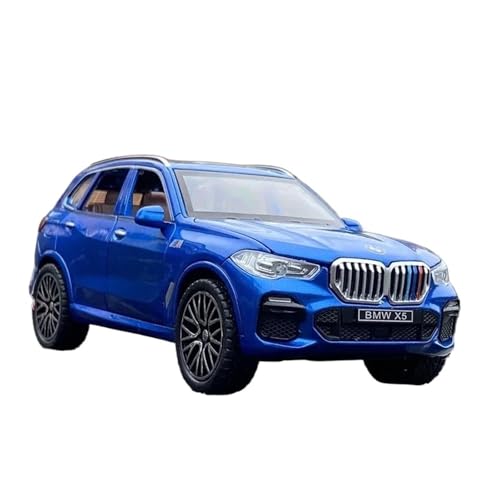 YCNXEB Miniatur Modelle 1 32 Für BMW X5 SUV Legierung Automodell Druckguss Spielzeugfahrzeuge Metall Spielzeugauto Modell Sammlung Geschenk Originalgetreue Nachbildung(Blau) von YCNXEB
